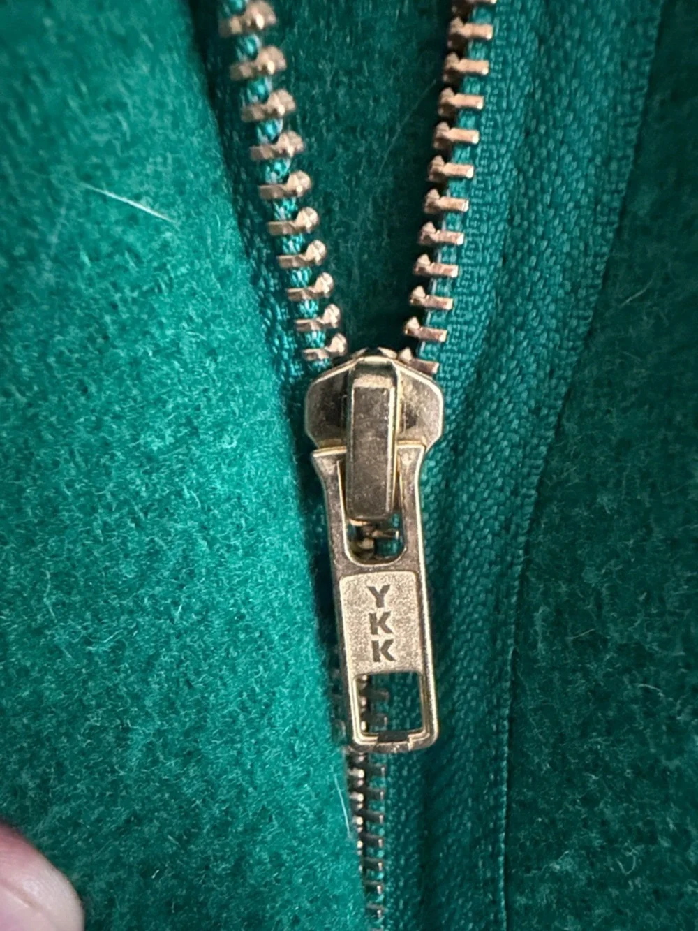 J. Crew Factory Emerald Green Wool Pea Coat - Picture 3 of 5